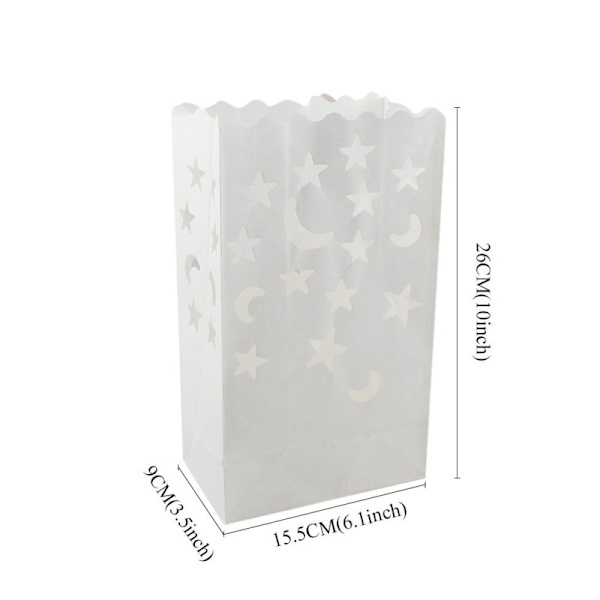 30 stk telyspose 3 modeller flammehemmende papir LED Ca