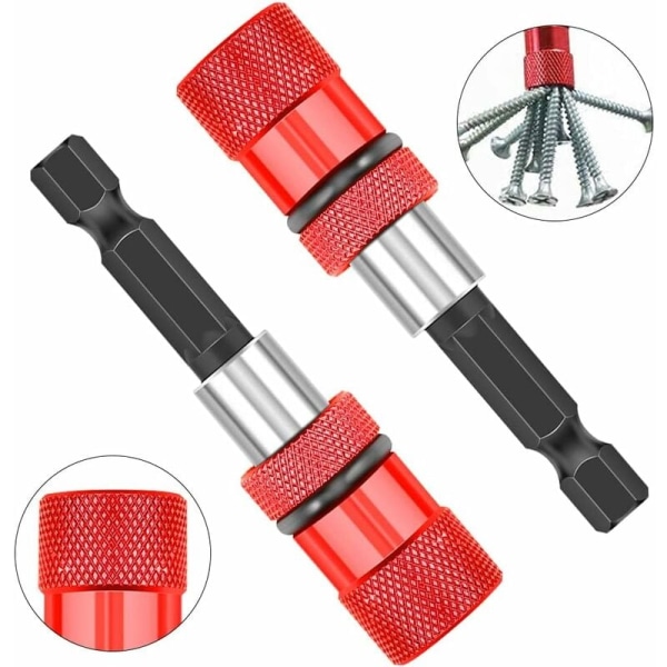 Kraftfuld Magnetisk Bitsholder, 4 stk. Impact Driver Bitsholder