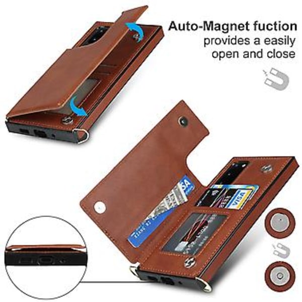 Crossbody TPU+PU Etui til Samsung Galaxy S20 FE Brown