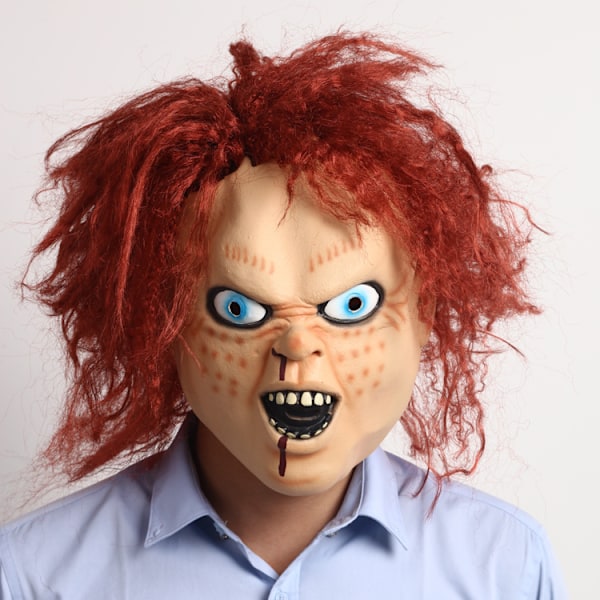 Maske Børns Leg Kostume Masquer Ghost Masker Horror Ansigt Latex M