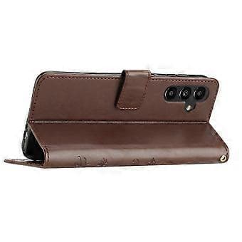 For Samsung Galaxy S24 FE Deksel PU Lær Telefon Lommebok Deksel med Stropp Style C