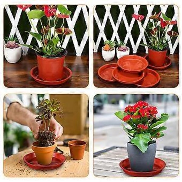 10 stk. Blomsterpotteholder Brett Plastikk Gjenbrukbar Plantebrett Plantefat Blomsterpottebeholder