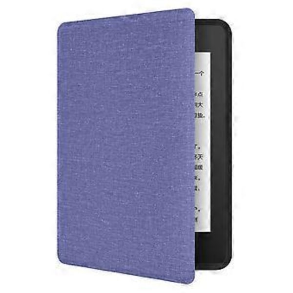 TPU Tygtextur Skal För Paper White 12:e Gen 2024 7 Tum Magnetisk Auto Sleep/Wake Omfattande Skydd Lila Purple