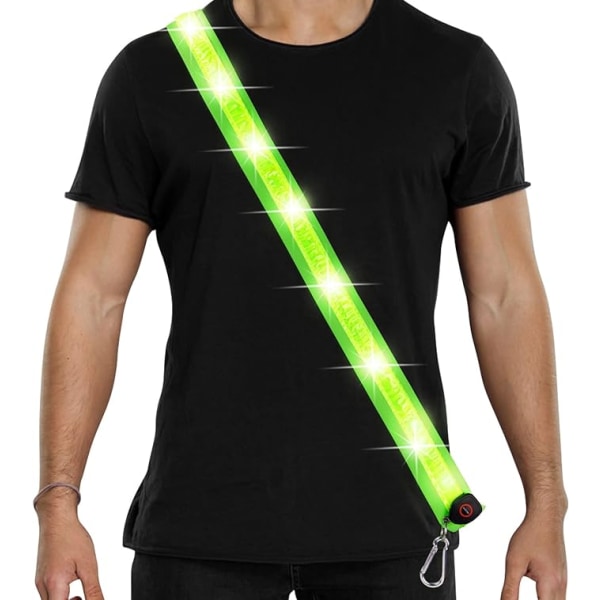 LED Refleks Løpebelte, Oppladbar Refleksbelte, Lumino
