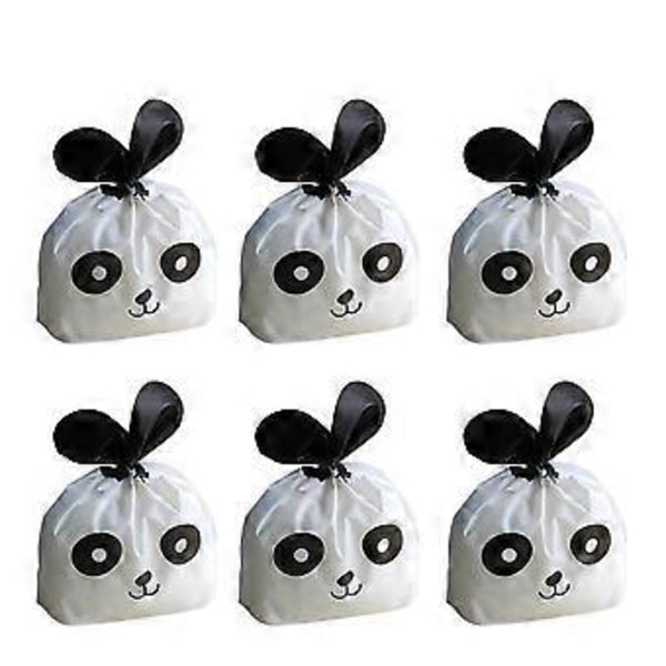 50 stk. Søde Panda Slikposer Plastik Godteposer Bageri Favoriserer Poser til Fødselsdag Jul Baby Shower