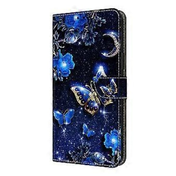 Læderetui med mønstertryk, pung og stativ til Samsung Galaxy S25 Edge Brilliant Butterfly