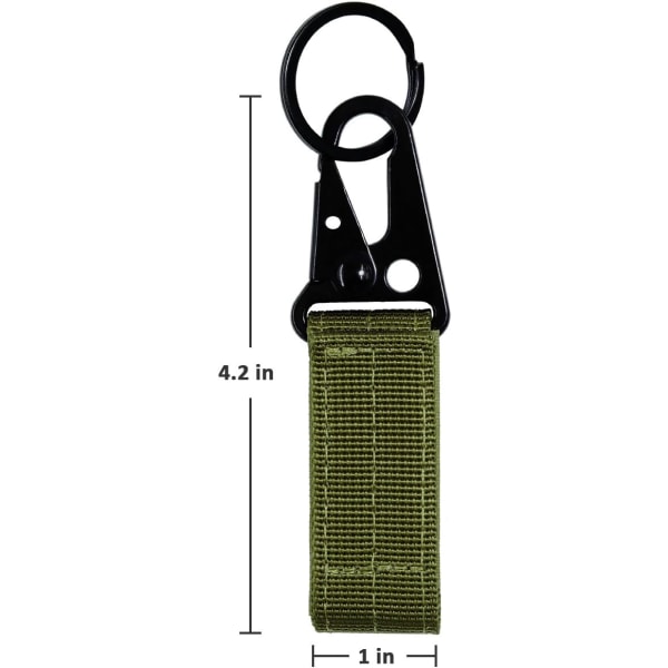 2 kpl Green Tactical Gear Clip, Nylon avaimenperäpidike tai Tactica