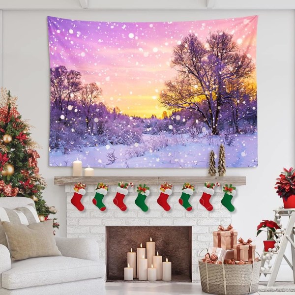 1 st 150 x 130 cm (Snöscen) Väggbonad Rum Dekoration Tapeter