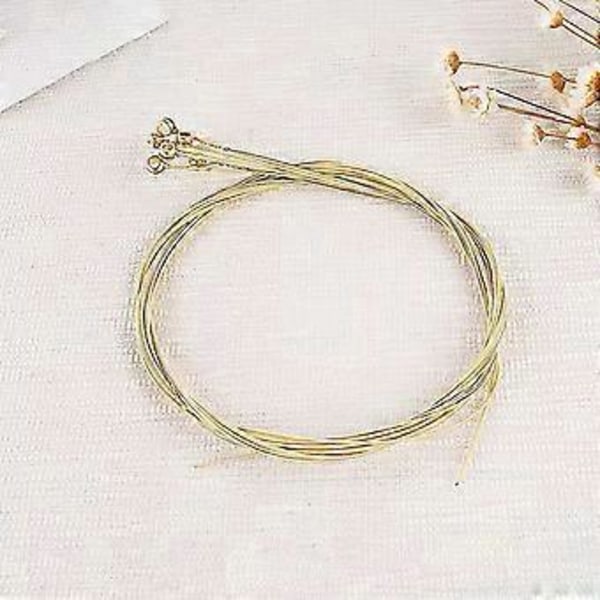 Pakke med 6 farverige akustiske guitarstrenge Folk Guitarstrenge Sæt Forbedrer spilleoplevelsen og nem udskiftning rød kobberstreng red copper string