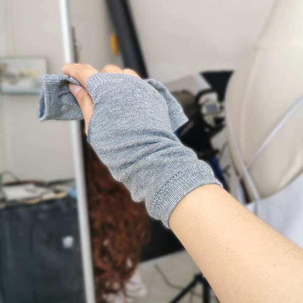 Grå 2 Par Fingerlösa Vantar K cashmere handledsvärmare Termisk Gl