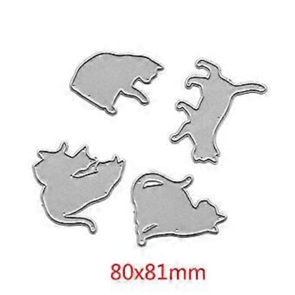 til Kat Metal Skærestencils DIY Scrapbooking Album Stempel Papirkort Prægning Lysegul