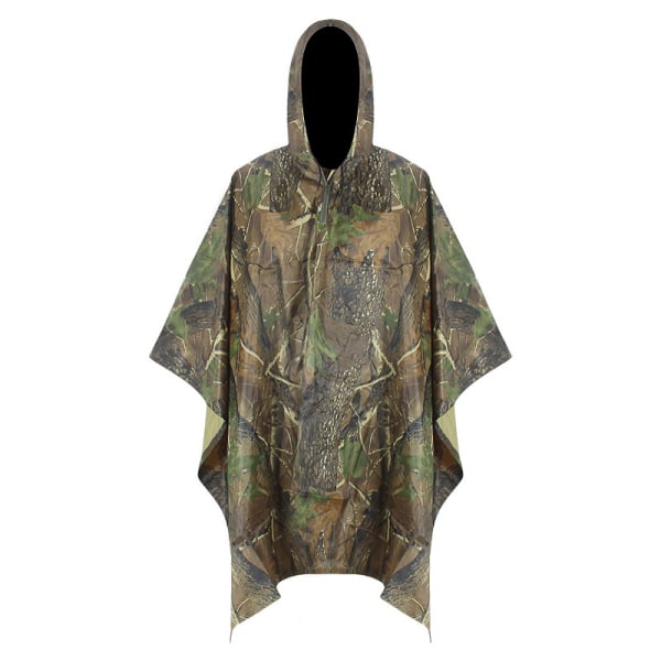 Lønneblad camouflage farve, vandtæt poncho hætte 140 * 200cm,