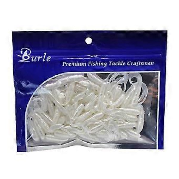 50 kpl Pehmeitä Kalastusvieheitä Aaltoileva Pyrstösyötti 4cm 3D Silmä Pitkä Aaltoileva Pyrstö Uistimet Basson Kalastusvieheet Meritaimen Uistinsetti Helmiäisvalkoinen Pearlescent white