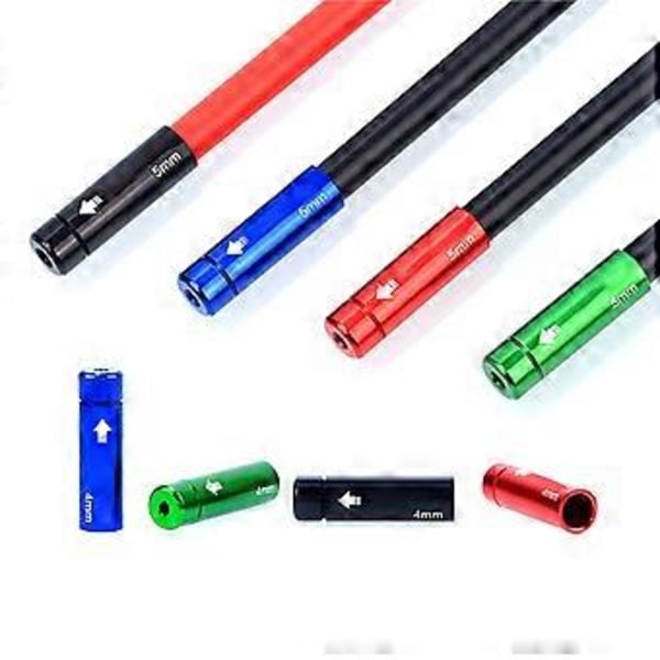 10 st Cykel Växelvajer Ändhylsor Cykel Växelvajer Ändhylsor Bromsvajer Hölje Ändhylsor Set Röd 4mm Red 4mm