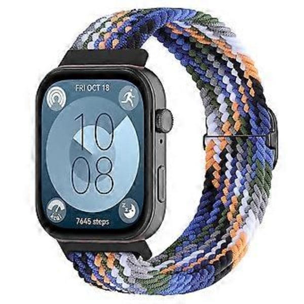 Justerbar flettet nylon urrem i vævet stil til Huawei Watch Fit 3 Style J