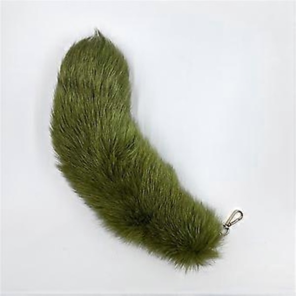 Lang Hale Nøglering Cosplay Legetøjstaske Vedhæng Dyrehalesform Telefonetui Nøglepynt Mode Nøglering Plys Tekstur fluorescerende grøn fluorescent green