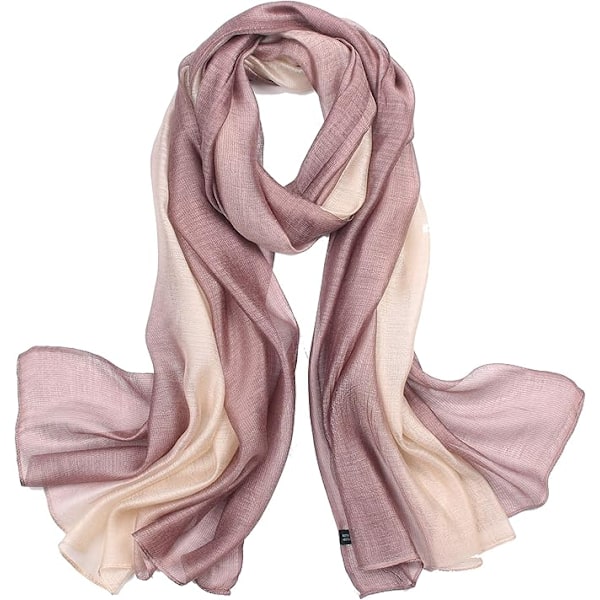 Damkoftor i bomull och siden, elegant gradientfärg, lätt och trendig, vår- och vinterkoftor, sjal gradient khaki färg