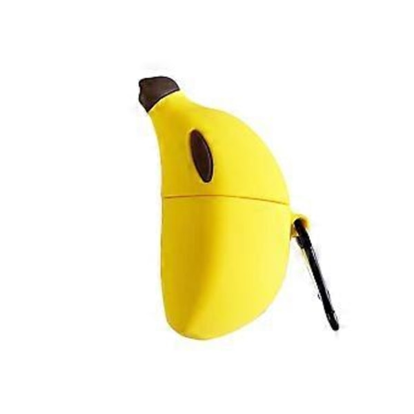 Banan Trådløs Øretelefon Beskyttende 3D Cover Kreativt Silikone Etui Kompatibelt med AirPods 2
