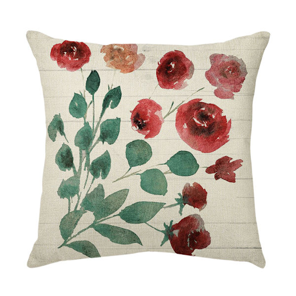 Set med 4 kuddfodral 45 x 45 cm vackert blommönster