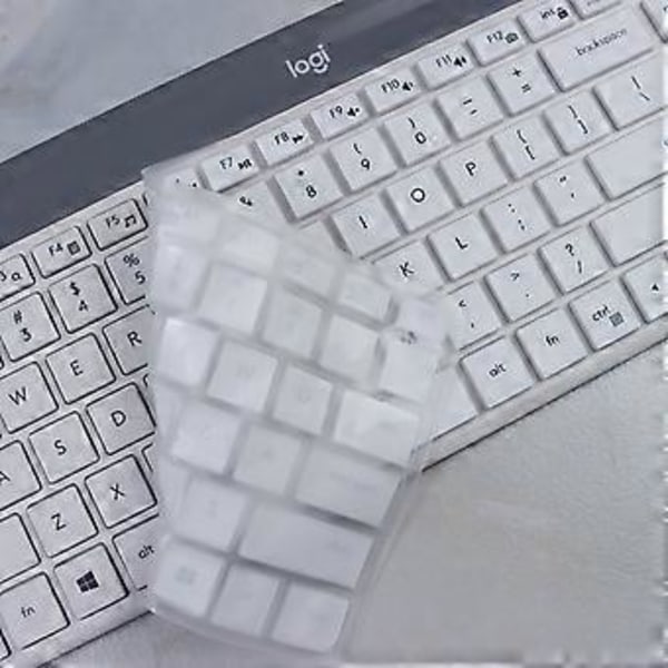 Näppäimistön suojus K580/K585/K470/MK470 langattomille näppäimistöille, ohut silikoninen näppäimistön suojus, värikäs musta Colorful black