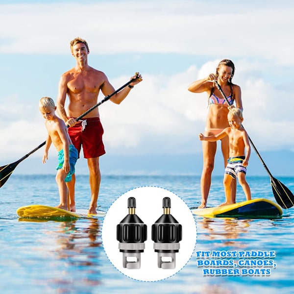 2 st uppblåsbara båt SUP pumpadapter luftpumpkonverter luftventil adapter konventionell luftpumpadapter pumpningshuvudkontakt för uppblåsbar kajak stand up paddle board uppblåsbar