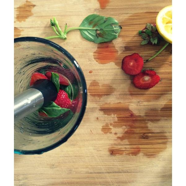 Rustfrit stål cocktail muddler med blandeske