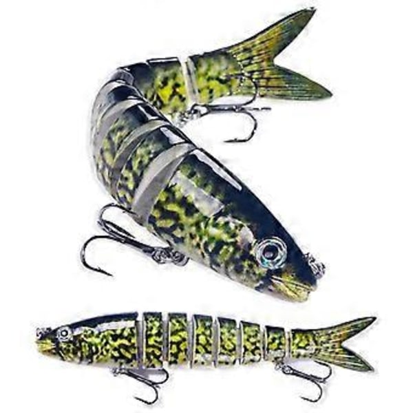 Fiskedrag Flera Sektioner Beten Fiskekrokar Saltvatten 3D Konstgjorda Fiskedrag Swimbait Wobblers Fiskeredskap Complete set of 16 p