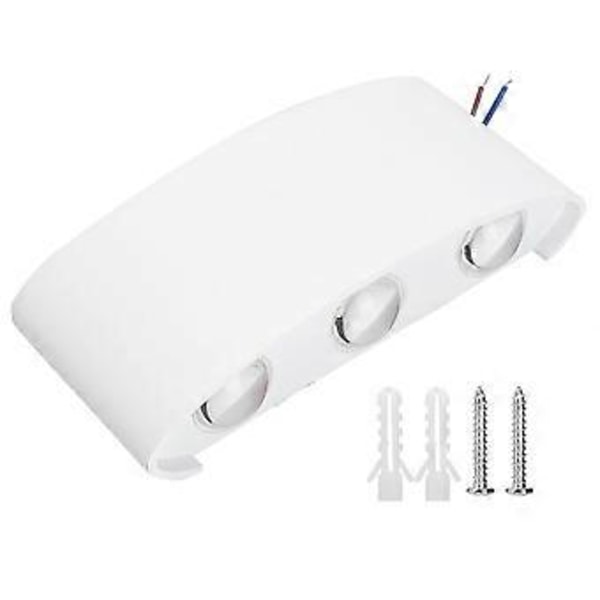 Indendørs Simpel RGB LED Væglampe til Soveværelse Gang 6W AC 85-265V Hvid