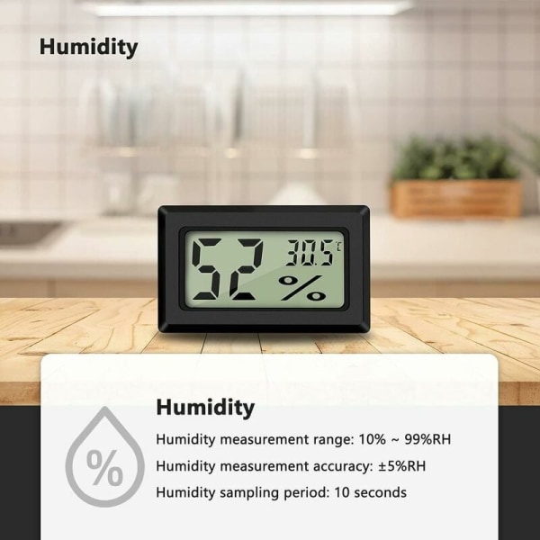 Mini digital LCD-termometer hygrometer (3 st - A) temperatur H