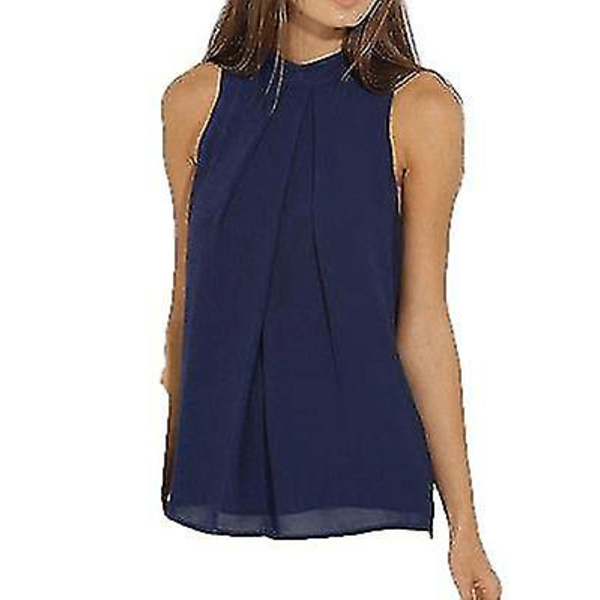 Topp mote Chiffon ermeløs skjortebluser.XL.