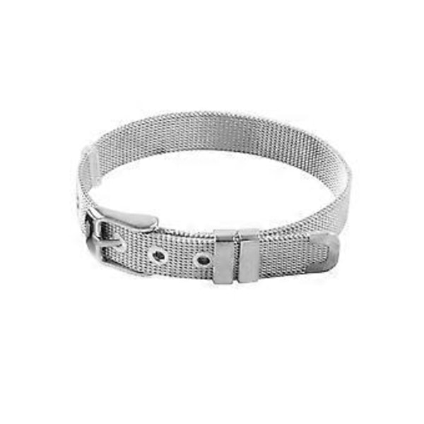 Rustfri Stål Mesh Kæde Lige Stil Stencil Armbånd Håndkæde Justerbar Mode til Mænd