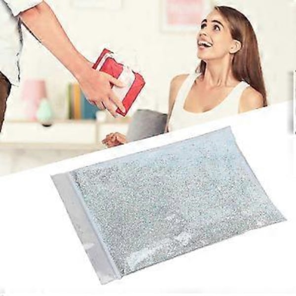 Skinnende Sukker Effekt Glitter DIY Håndverk Retro Elegant Neglestøv Sandpulver Neglekunst Dekorasjon 50g