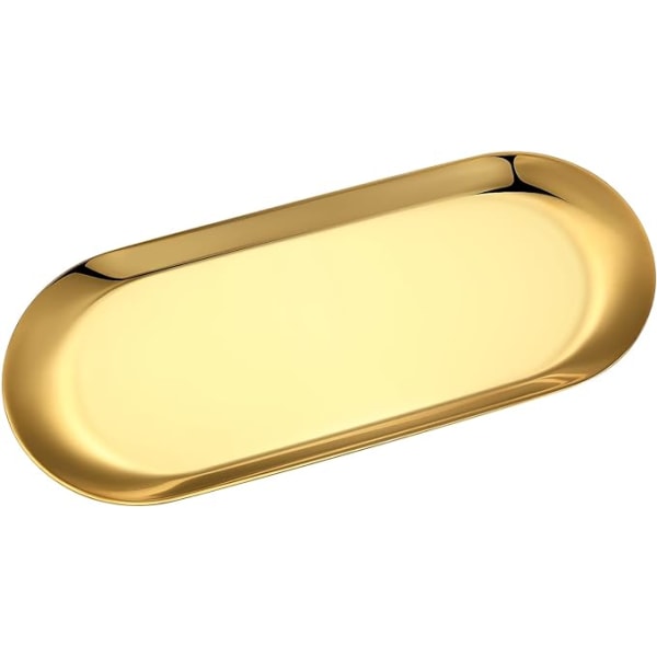 30 * 12 cm, Guld serveringsbricka, Rostfria serveringsbrickor, C
