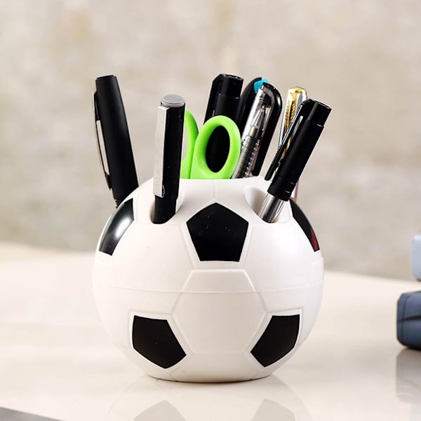 Sett med 2 stk Kreative Fotballformede Blyantstativ Blyantbeholder Multifunksjonell
