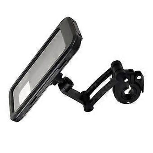 Vandtæt cykeltelefonholder 360 grader justerbar ABS PVC nylon cykeltelefontaske til 22 til 28 mm stangtelefon under 6,7 tommer
