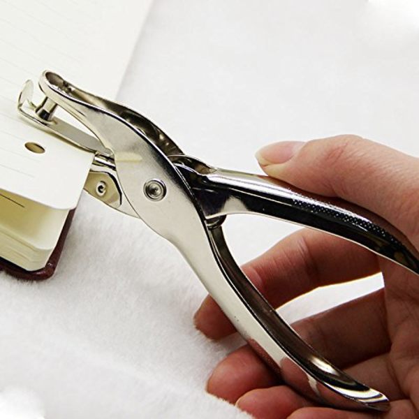 3 mm:n metalli 1-reikäinen reikäleima paperitöihin, onnittelukortteihin, leikekirjoihin