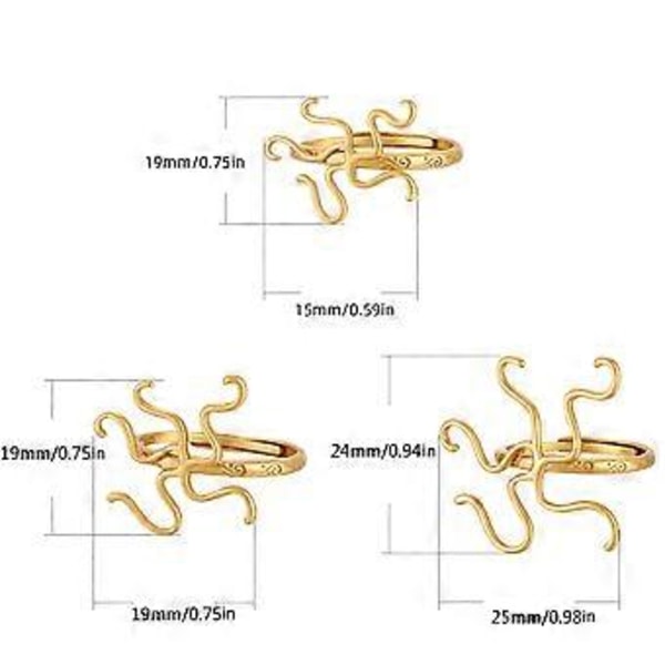 Kloringe Blank Justerbare Messingringe Baser Fingerringe Base til DIY Smykkefremstilling Indlagt Krystal Turkis Ædelsten Guld Gold A