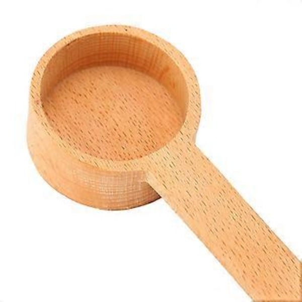 Måleskje i tre for kaffebønner, teskje, melkepulver, salt, sukker, scoop for kjøkkenbruk