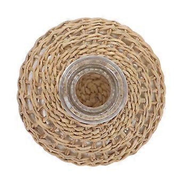 1 kpl käsin kudottu lasinen aromipullo luonnollinen kotimaljakko koriste vaaleanruskea (10.00X8.80X8.80CM)