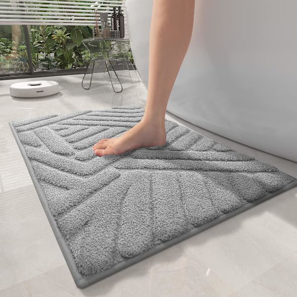 Skridsikker bademåtte, absorberende bademåtte, blød mikrofiber S