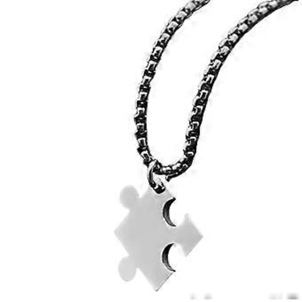 Hjertepuslespill Anheng Halskjeder Elegant Kragebenskjede Tilbehør Hjertepuslespill Matchende Halskjeder for Par puzzle pieces
