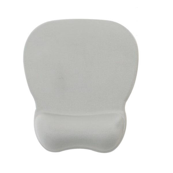 Ergonomisk musematte med gelpute - Grå, sklisikker silikonbase,