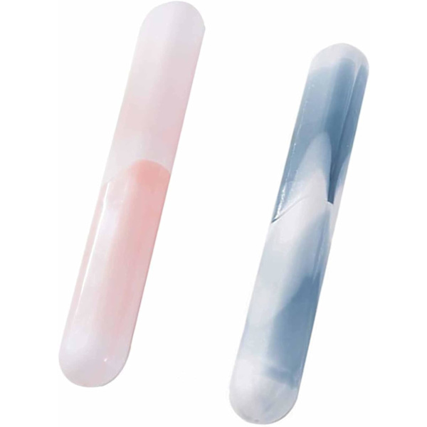 2-pack tandborsthållare, reseförvaring för tandborste, bärbar
