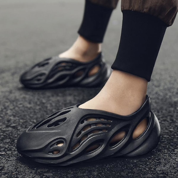 Unisex Trädgårdstofflor Skor Dam Herr Sommar Sandaler att Dra På - svart (46/47 Eu) Utmärkt.40 41. 40-41