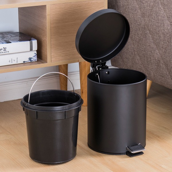 Pedalspand, Metal, Sort,
