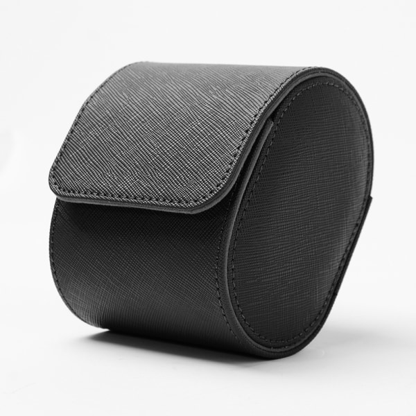 (svart) Premium klockförvaringsknappar Bärbar Carry-On Travel Watc