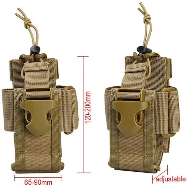 Taktisen viestintälaitteen kotelo (Khaki-väri), Walkie Talkie -kotelo, Walkie
