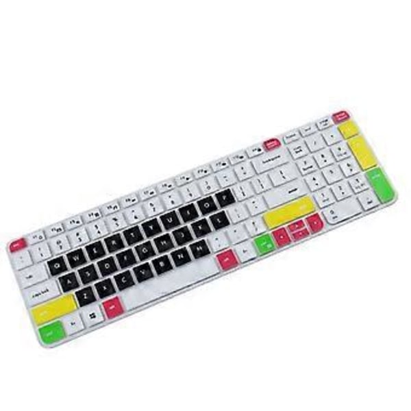 Näppäimistön suojus K580/K585/K470/MK470 langattomille näppäimistöille, ohut silikoninen näppäimistön suojus, värikäs musta Colorful black