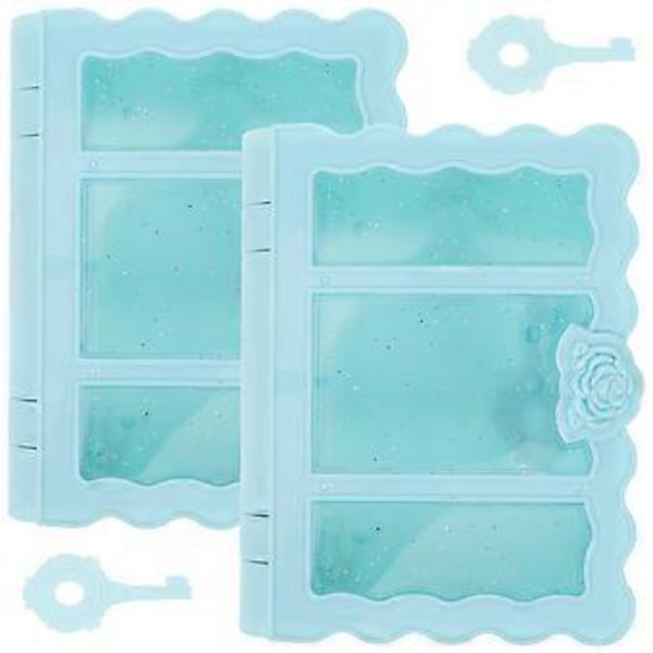 2 stk. smykkeskrin Søte smykkeskrin Smykkeoppbevaringsbeholder Plast Diverse Arrangører Sky-blue