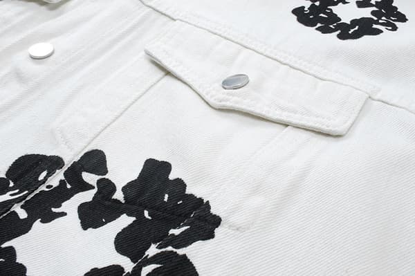 Denim Tears Denimjacka, Tryckt Mångsidig Jacka - Vit - Storlek 2XL White 2XL